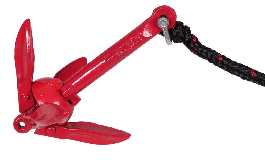 open 1.5kg kayak anchor in red manufactured by cambridge kayaks