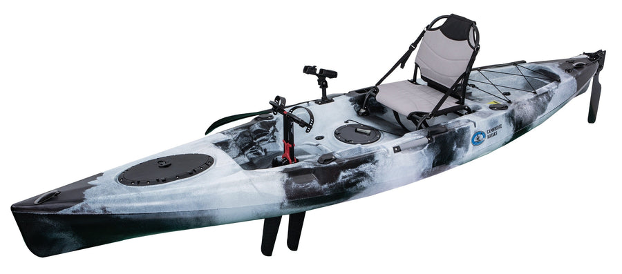 Sailfish Sea Fishing Kayak With Pro Pedal Drive System Black White Camo