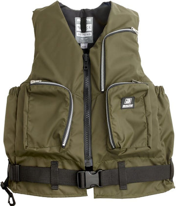 Cargo Green Bouyancy aid with zip from pockets manufactured by baltic